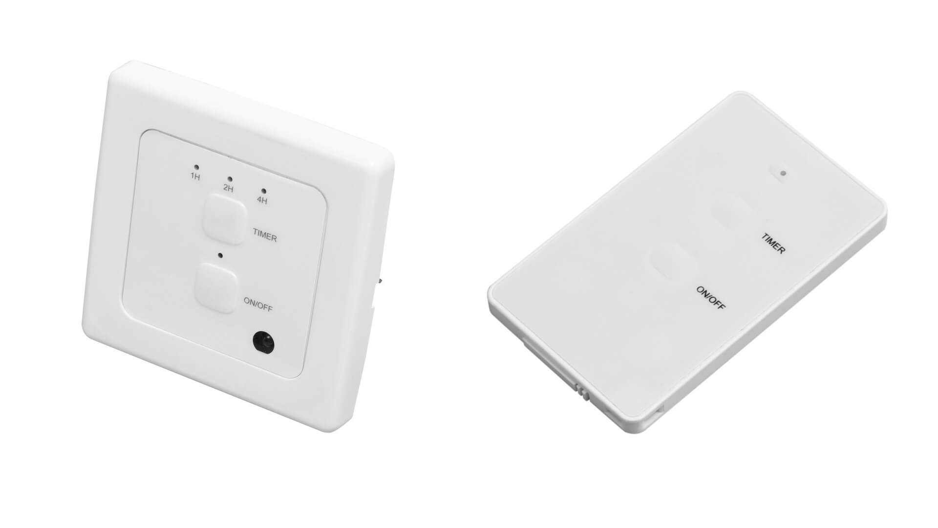 Heatstrip inbouwschakelaar - timerfunctie en afstandsbediening